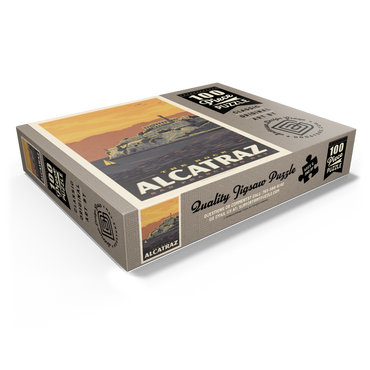 Alcatraz Island, CA, Vintage Poster 100 Jigsaw Puzzle box view1