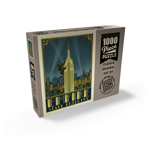 New York City: Empire State Building, Vintage Poster 1000 Jigsaw Puzzle box view2
