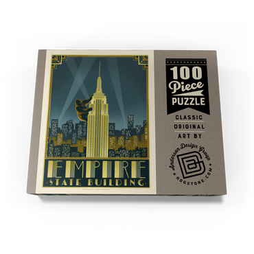 New York City: Empire State Building, Vintage Poster 100 Jigsaw Puzzle box view3