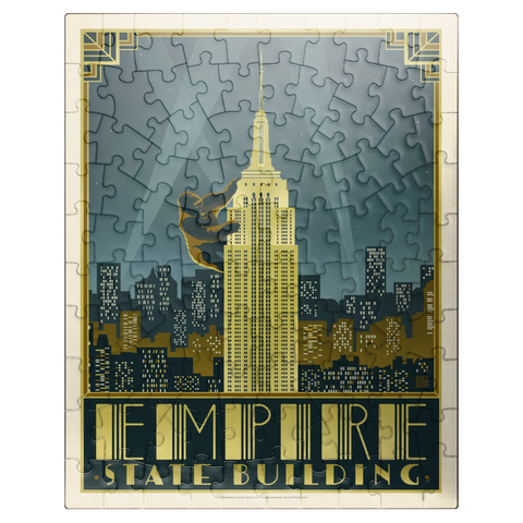 puzzleplate New York City: Empire State Building, Vintage Poster 100 Jigsaw Puzzle