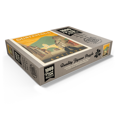 Guatemala: Antigua Street Scene, Vintage Poster 1000 Jigsaw Puzzle box view1