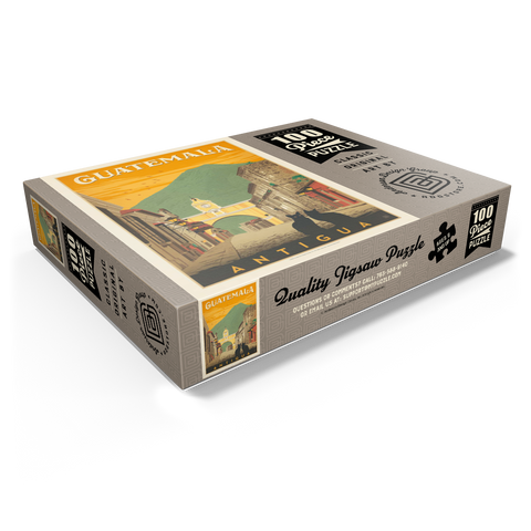 Guatemala: Antigua Street Scene, Vintage Poster 100 Jigsaw Puzzle box view1