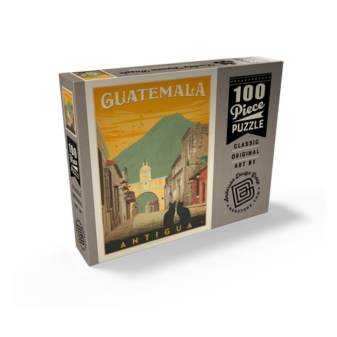 Guatemala: Antigua Street Scene, Vintage Poster 100 Jigsaw Puzzle box view2