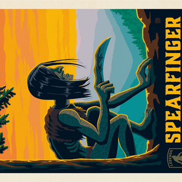 Legends Of The National Parks: Great Smoky Mountain's Spearfinger 1000 Jigsaw Puzzle 3D Modell