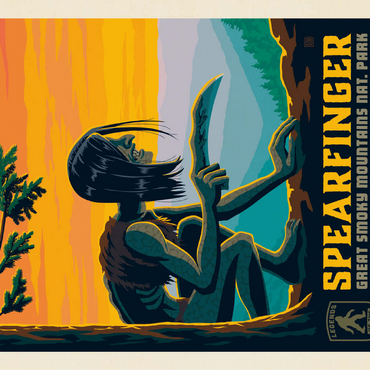 Legends Of The National Parks: Great Smoky Mountain's Spearfinger 100 Jigsaw Puzzle 3D Modell