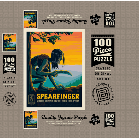 Legends Of The National Parks: Great Smoky Mountain's Spearfinger 100 Jigsaw Puzzle box 3D Modell