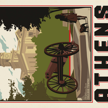 American College Towns: Athens, GA 1000 Jigsaw Puzzle 3D Modell