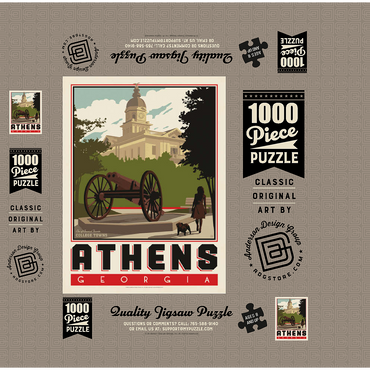 American College Towns: Athens, GA 1000 Jigsaw Puzzle box 3D Modell