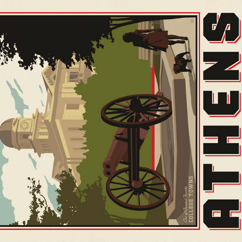 American College Towns: Athens, GA 100 Jigsaw Puzzle 3D Modell