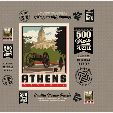 American College Towns: Athens, GA 500 Jigsaw Puzzle box 3D Modell