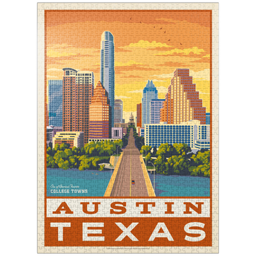 puzzleplate American College Towns: Austin, Texas 1000 Jigsaw Puzzle