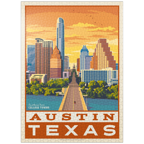 puzzleplate American College Towns: Austin, Texas 1000 Jigsaw Puzzle