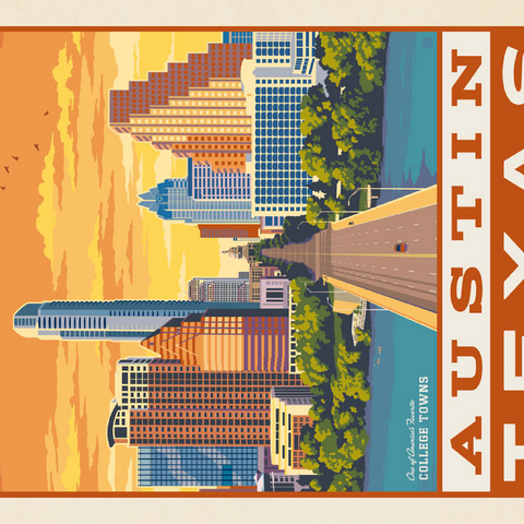 American College Towns: Austin, Texas 100 Jigsaw Puzzle 3D Modell