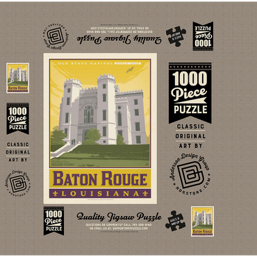 American College Towns: Baton Rouge, LA 1000 Jigsaw Puzzle box 3D Modell