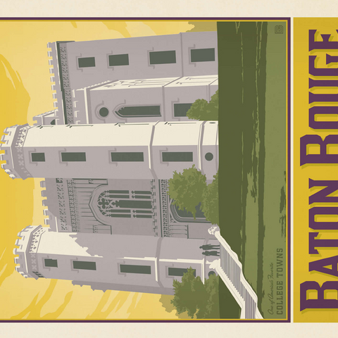 American College Towns: Baton Rouge, LA 500 Jigsaw Puzzle 3D Modell