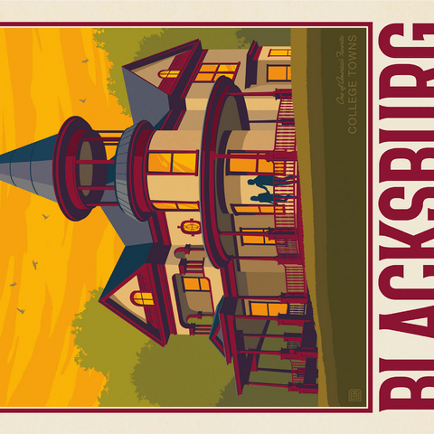 American College Towns: Blacksburg, VA 1000 Jigsaw Puzzle 3D Modell