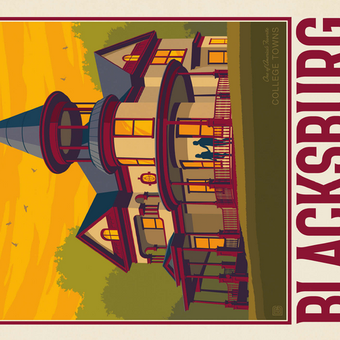 American College Towns: Blacksburg, VA 500 Jigsaw Puzzle 3D Modell