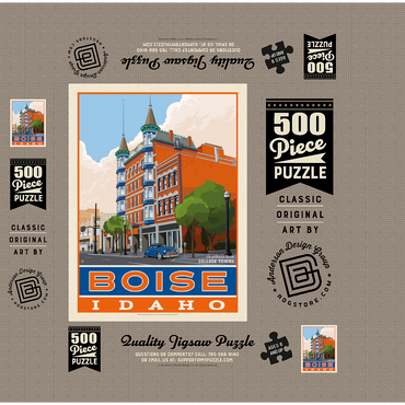 American College Towns: Boise, Idaho 500 Jigsaw Puzzle box 3D Modell