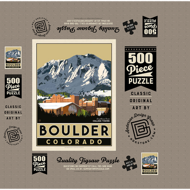 American College Towns: Boulder, CO 500 Jigsaw Puzzle box 3D Modell