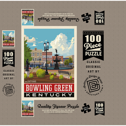 American College Towns: Bowling Green, KY 100 Jigsaw Puzzle box 3D Modell