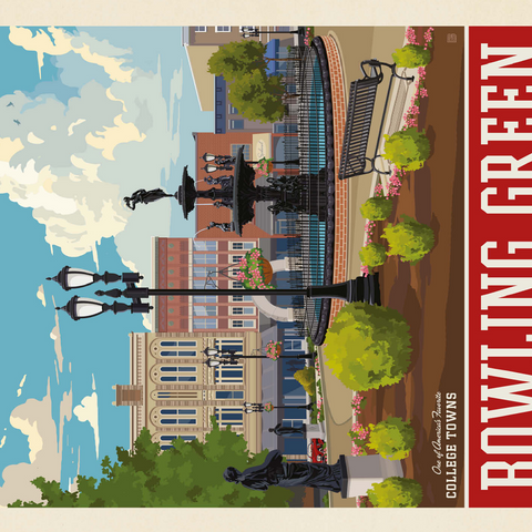 American College Towns: Bowling Green, KY 500 Jigsaw Puzzle 3D Modell