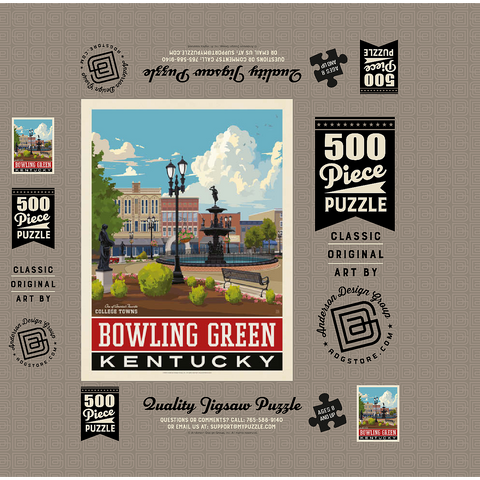 American College Towns: Bowling Green, KY 500 Jigsaw Puzzle box 3D Modell