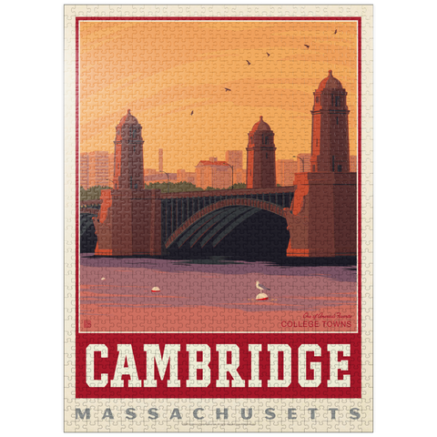 puzzleplate American College Towns: Cambridge, MA 1000 Jigsaw Puzzle