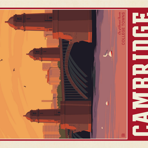 American College Towns: Cambridge, MA 1000 Jigsaw Puzzle 3D Modell