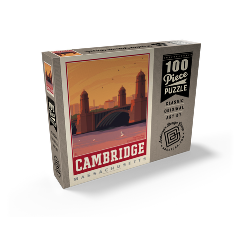 American College Towns: Cambridge, MA 100 Jigsaw Puzzle box view2