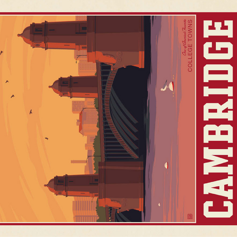 American College Towns: Cambridge, MA 100 Jigsaw Puzzle 3D Modell