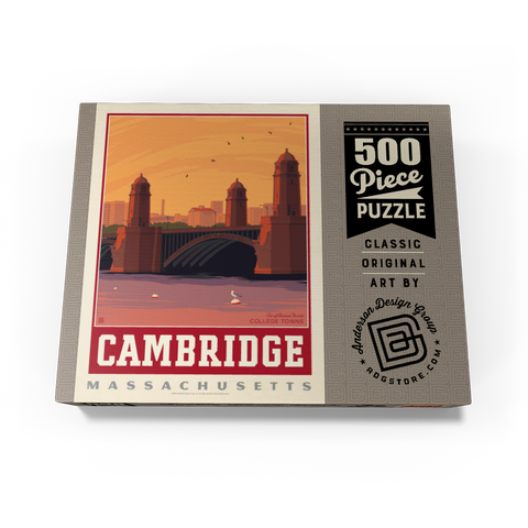 American College Towns: Cambridge, MA 500 Jigsaw Puzzle box view3