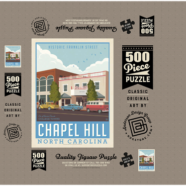 American College Towns: Chapel Hill, NC 500 Jigsaw Puzzle box 3D Modell