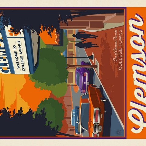 American College Towns: Clemson, SC 1000 Jigsaw Puzzle 3D Modell