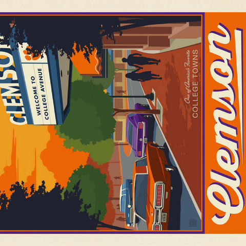 American College Towns: Clemson, SC 100 Jigsaw Puzzle 3D Modell