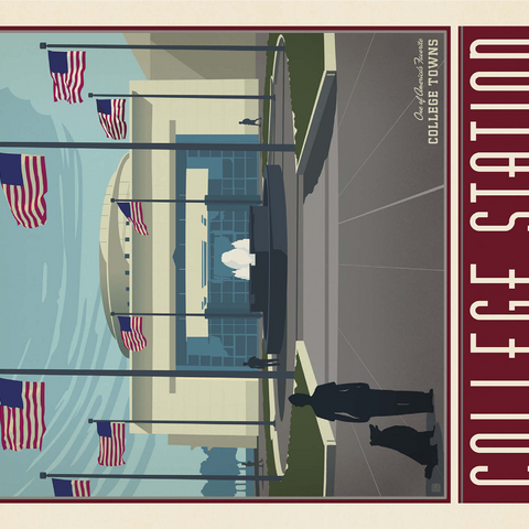 American College Towns: College Station, TX 1000 Jigsaw Puzzle 3D Modell