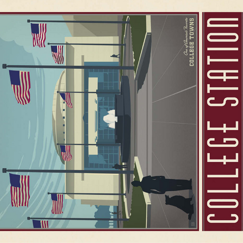 American College Towns: College Station, TX 100 Jigsaw Puzzle 3D Modell