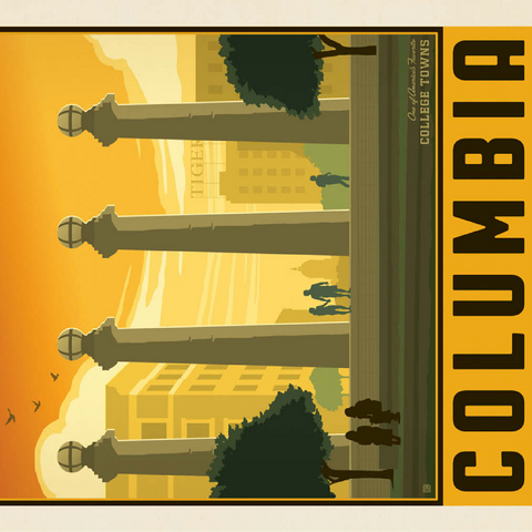 American College Towns: Columbia, MO 100 Jigsaw Puzzle 3D Modell