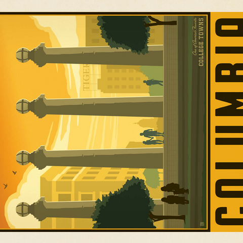 American College Towns: Columbia, MO 500 Jigsaw Puzzle 3D Modell