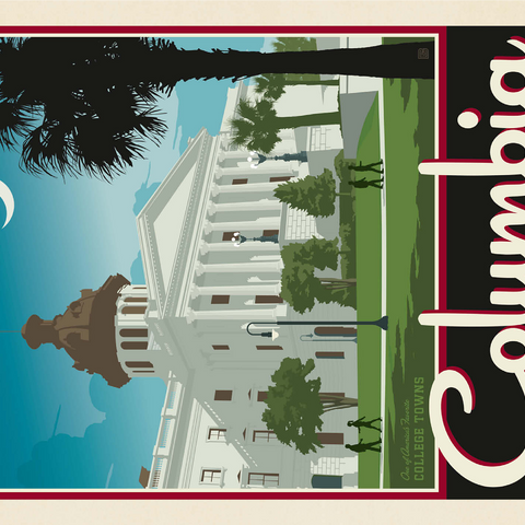 American College Towns: Columbia, SC 1000 Jigsaw Puzzle 3D Modell