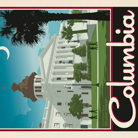 American College Towns: Columbia, SC 100 Jigsaw Puzzle 3D Modell