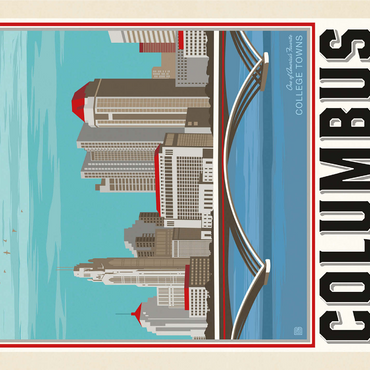 American College Towns: Columbus, OH 1000 Jigsaw Puzzle 3D Modell