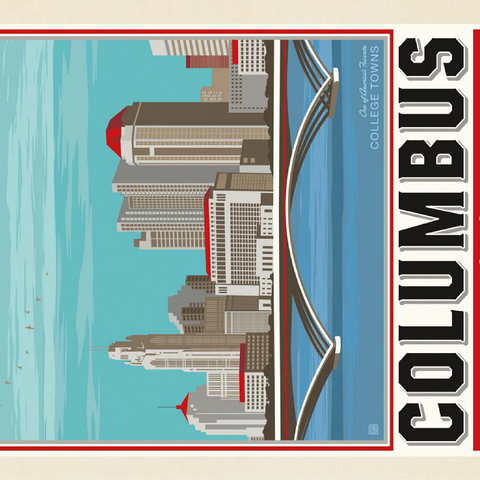 American College Towns: Columbus, OH 100 Jigsaw Puzzle 3D Modell
