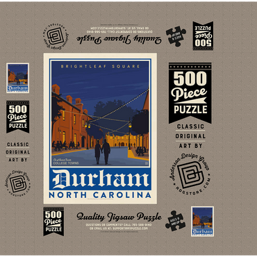 American College Towns: Durham, NC 500 Jigsaw Puzzle box 3D Modell