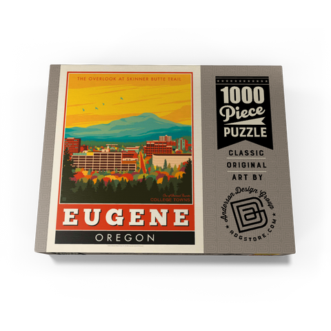 American College Towns: Eugene, Oregon 1000 Jigsaw Puzzle box view3