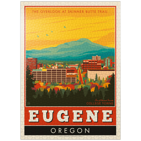 puzzleplate American College Towns: Eugene, Oregon 1000 Jigsaw Puzzle