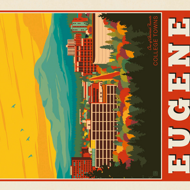 American College Towns: Eugene, Oregon 500 Jigsaw Puzzle 3D Modell
