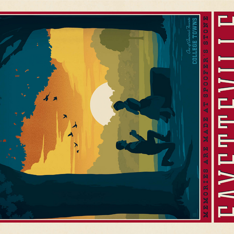 American College Towns: Fayetteville, Arkansas 1000 Jigsaw Puzzle 3D Modell