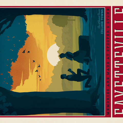 American College Towns: Fayetteville, Arkansas 500 Jigsaw Puzzle 3D Modell