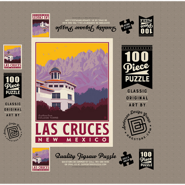 American College Towns: Las Cruces, NM 100 Jigsaw Puzzle box 3D Modell