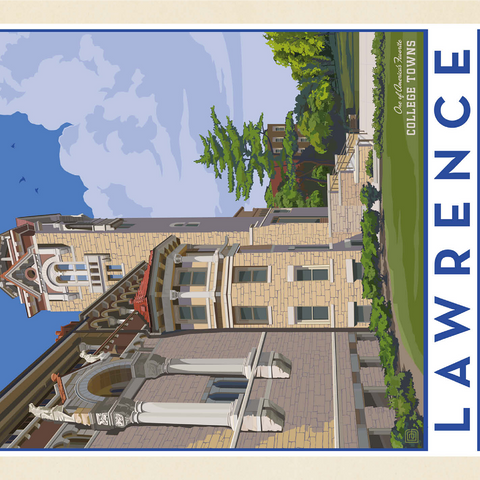 American College Towns: Lawrence, Kansas 1000 Jigsaw Puzzle 3D Modell